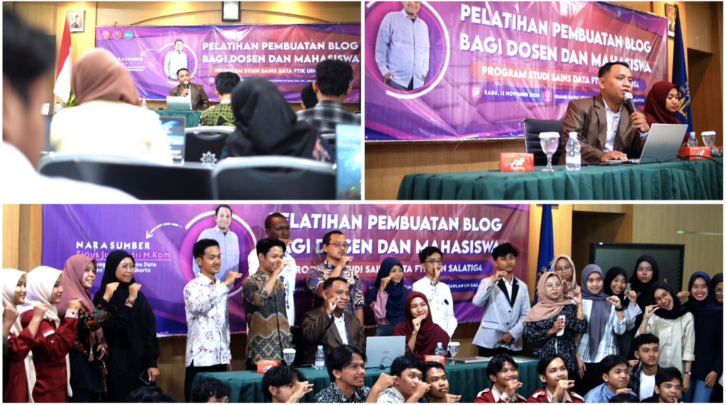 Perkuat Kolaborasi, Dosen S1 Sains Data UIN Raden Mas Said Isi Pelatihan Pembuatan Blog di UIN Salatiga